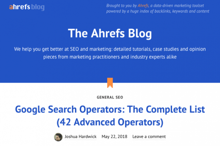 ahrefs online marketinges és seo blog